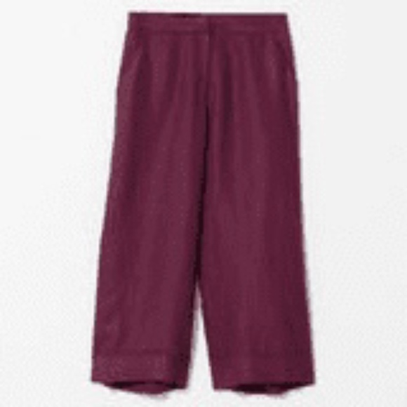 ELK Pants - ELK Linen Cuffed Pants in Plum   *NEW with tags